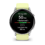 Garmin Venu 4 - 45mm - Silver with Citron Silicone band