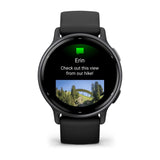 Garmin Vivoactive 5 - Slate Aluminum Bezel with Black Case and Silicone Band