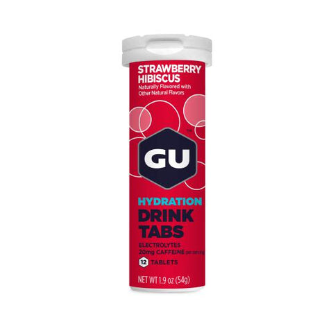 GU Hydration Drink Tabs - Strawberry Hibiscus - Tube (8 Tablets)
