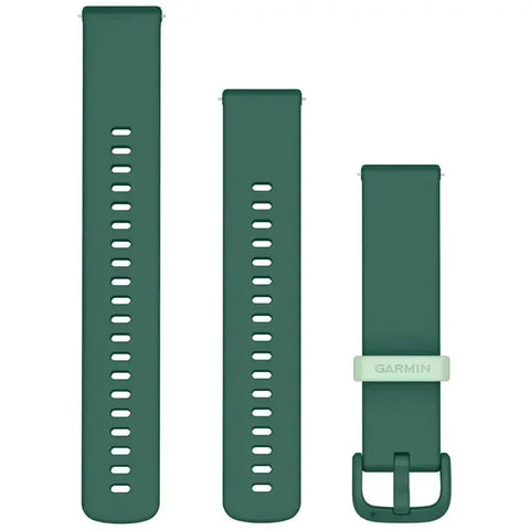 Garmin Quick Release 20mm - Jasper Green Silicone Band w/Jasper Green Hardware