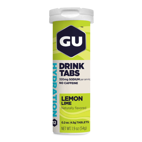 GU Hydration Drink Tabs - Lemon Lime - Tube (8 Tablets)