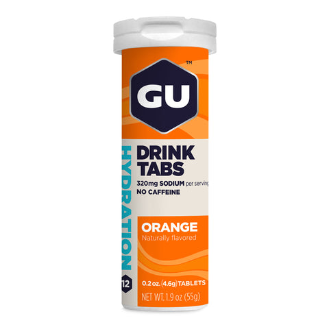 GU Hydration Drink Tabs - Orange - Tube (8 Tablets)