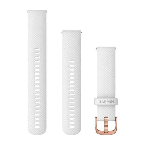 Garmin Quick Release 20mm - White/Rose Gold Silicone Band 2