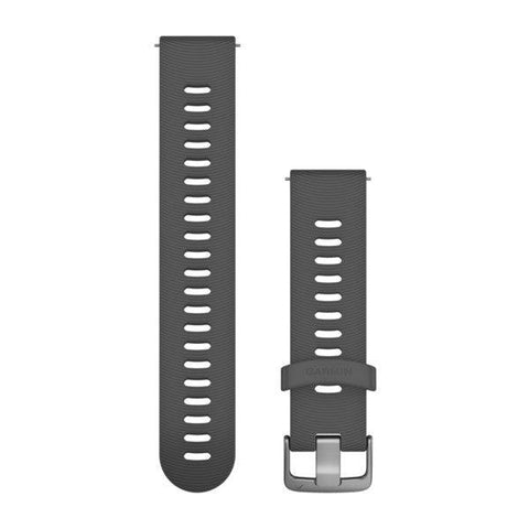 Garmin Quick Release 20mm - Slate/Stainless Silicone Band