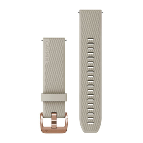 Garmin Quick Release 20mm - Light Sand / Rose Gold Silicone Band