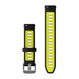 Garmin Quick Release 18mm - Black Amp Yellow / Slate Silicone Band